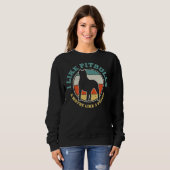Sweatshirt Pitbull Chien drôle Vintage classique (Devant entier)