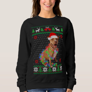 Sweatshirt Pitbull Chien louche Noël Chien chiot