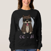 Sweatshirt Pitbull Chien Og Af (Devant)