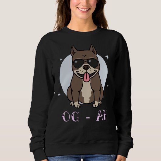 Sweatshirt Pitbull Chien Og Af (Devant)
