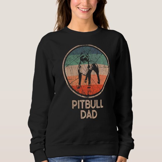 Sweatshirt Pitbull Chien Vintage Pitbull Papa (Devant)
