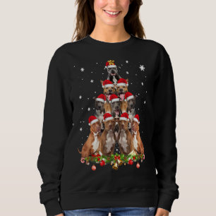 Sweatshirt Pitbull Chiens Arbre de Noël Chandail Noël Xmas An
