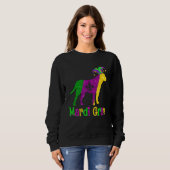 Sweatshirt Pitbull Dog Lover Mardi Gras Carnival Jester (Devant entier)