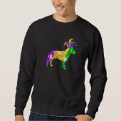 Sweatshirt Pitbull Dog Mardi Gras Carnivals Funny Puppy Lover (Devant)