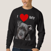 Sweatshirt Pitbull Doglover (Devant)