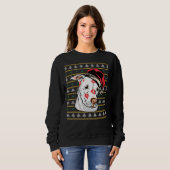 Sweatshirt Pitbull drôle laide de Noël moche (Devant entier)