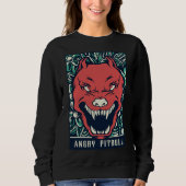 Sweatshirt Pitbull en colère (Devant)