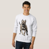 Sweatshirt Pitbull en colère (Devant entier)