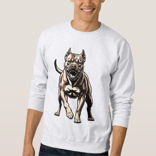 Sweatshirt Pitbull en colère (Devant)
