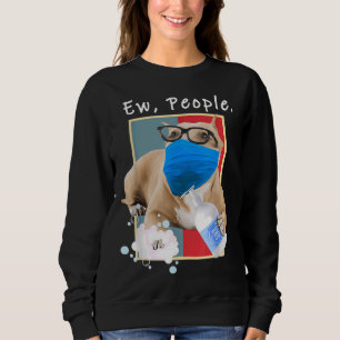 Sweatshirt Pitbull Ew Personnes Chien Portant Un Masque Visag