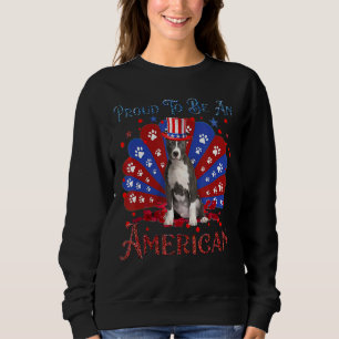 Sweatshirt Pitbull Fière D'Être Un Drapeau Américain 4° De Ju