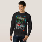 Sweatshirt Pitbull Funny Pit Bull Dog Noël Joyeux Pitmas (Devant entier)