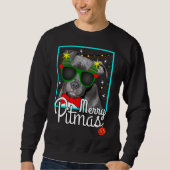 Sweatshirt Pitbull Funny Pit Bull Dog Noël Joyeux Pitmas (Devant)