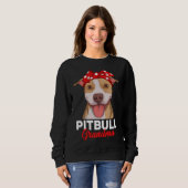 Sweatshirt Pitbull Grand-mère Pittie Chien Maman Fantastique (Devant entier)
