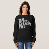 Sweatshirt Pitbull Grand-père Meilleur Papi Pitbull Jamais (Devant entier)
