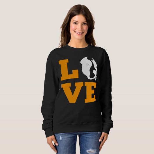 Sweatshirt Pitbull Love Pitbull Amoureux des chiens (Devant entier)