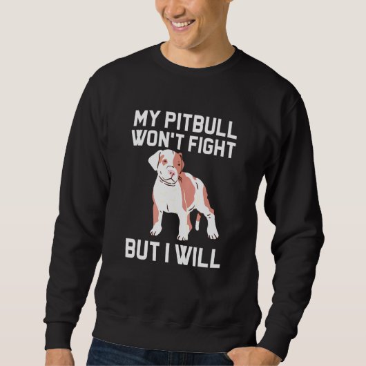 Sweatshirt Pitbull Mama Pittie Chatte Chien Propriétaire Fleu (Devant)