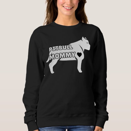 Sweatshirt Pitbull maman (Devant)