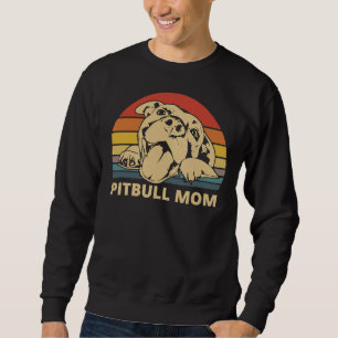 Sweatshirt Pitbull Maman Avec Mignonne Pitty Face Drôle