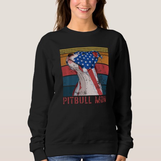 Sweatshirt Pitbull maman chien animal 1 (Devant)