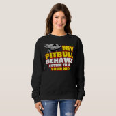 Sweatshirt Pitbull Maman Chien Pet Décal Collar Toit Pit Bull (Devant entier)