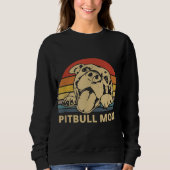 Sweatshirt Pitbull Maman design pour Pitbull et Pibble Moms (Devant)