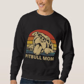 Sweatshirt Pitbull Maman design pour Pitbull et Pibble Moms (Devant)