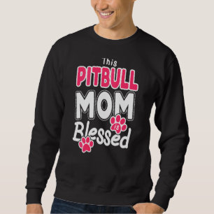 Sweatshirt Pitbull Maman est bienheureux Chien race Christian
