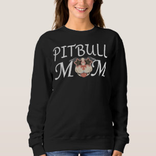Sweatshirt Pitbull Maman Funny Pit Bull Maman Relaxée Fit Fit