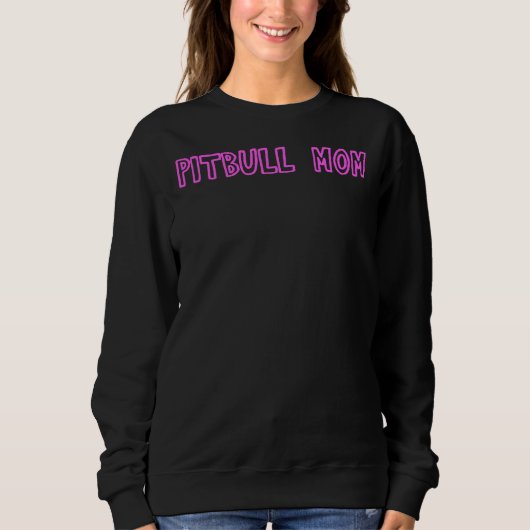 Sweatshirt Pitbull Maman Rose (Devant)