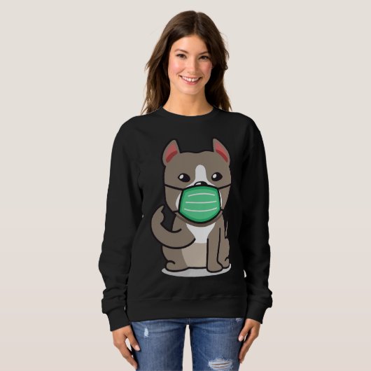 Sweatshirt Pitbull masque visage (Devant entier)