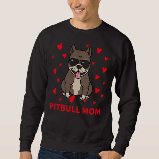 Sweatshirt Pitbull Mom 332 (Devant)