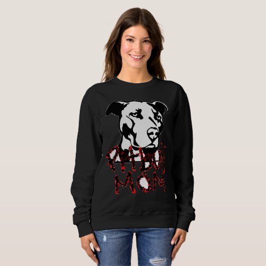 Sweatshirt Pitbull Mom 337 (Devant entier)