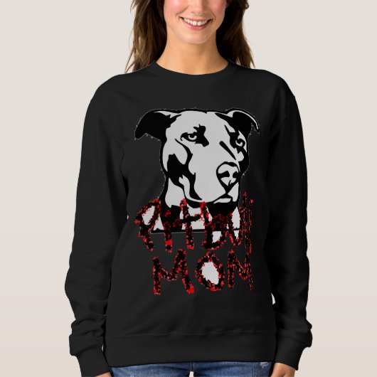 Sweatshirt Pitbull Mom 337 (Devant)