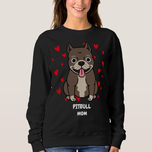 Sweatshirt Pitbull Mom 48 (Devant)