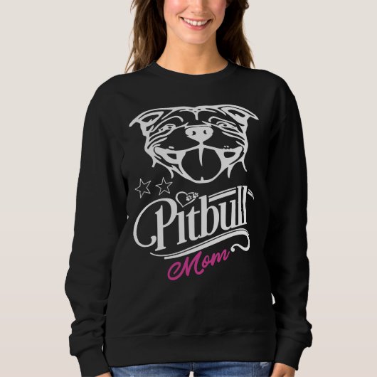 Sweatshirt Pitbull Mom 82 (Devant)