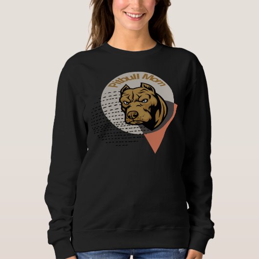 Sweatshirt Pitbull Mom Funny Pit Bull Dog (Devant)