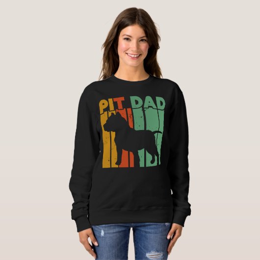 Sweatshirt Pitbull Papa Pitbull Pitty Pitbull Papa Pit B (Devant entier)