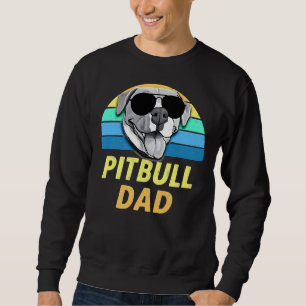 Sweatshirt Pitbull Papa Retro Funny Pit Bull Sensibilisation