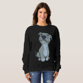 Sweatshirt Pitbull Pibble Maman (Devant entier)