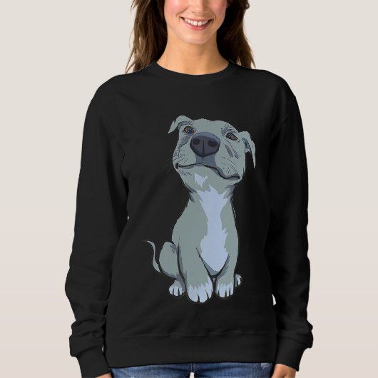 Sweatshirt Pitbull Pibble Maman (Devant)