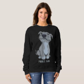 Sweatshirt Pitbull Pibble Papa Gif (Devant entier)