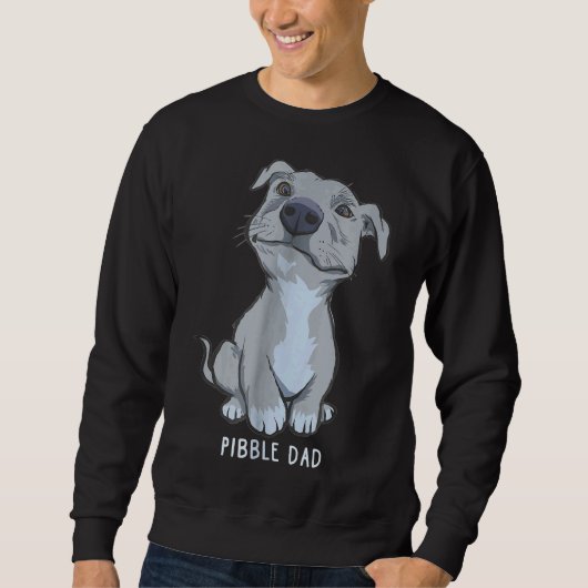 Sweatshirt Pitbull Pibble Papa Gif (Devant)