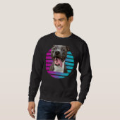 Sweatshirt Pitbull Pitbull Retro Pit Bull Chien (Devant entier)