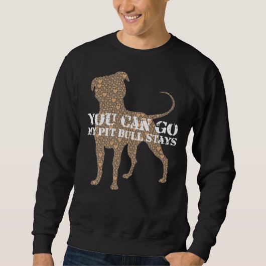 Sweatshirt Pitbull Reste que tu pars (Devant)