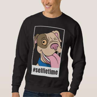Sweatshirt Pitbull Selfie Animal Selfietime Amoureux des chie