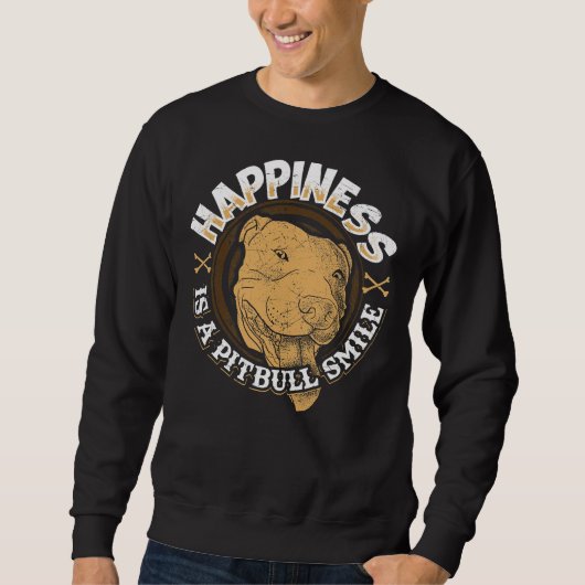 Sweatshirt Pitbull Smile Chien (Devant)