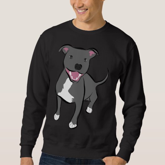 Sweatshirt Pitbull souriant (Devant)