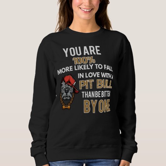 Sweatshirt Pitbulls I Love Pitbulls (Devant)