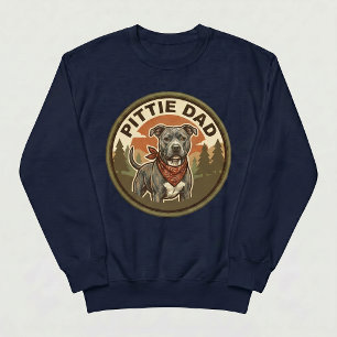 Sweatshirt Pittie Dad Crewneck Cadeau pour papa de chien Pi